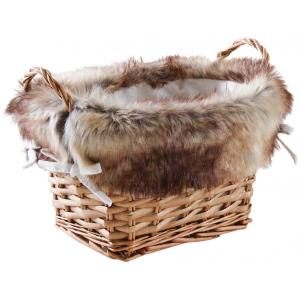 Photo CDA5950C : Half willow and fur basket