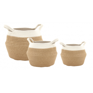 Photo CDA597S : Cotton rope et jute baskets