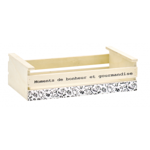 Photo CDA6010 : Poplar wood basket Moments de bonheur et gourmandise