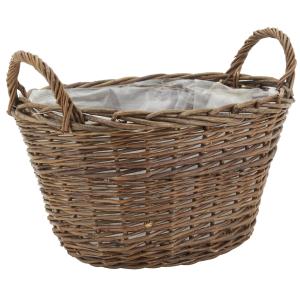 Photo CDA6110P : Oval unpeeled willow basket