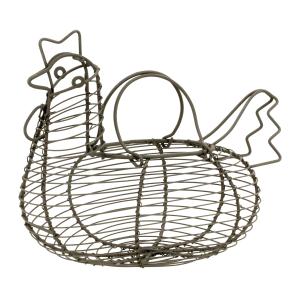 Photo CFA1010 : Rusty wire hen basket