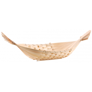 Photo CFA2780 : Natural Bamboo boat-shaped basket