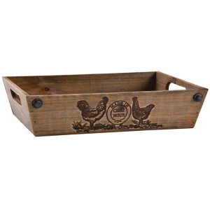 Photo CMA4712 : Wooden rectangular basket