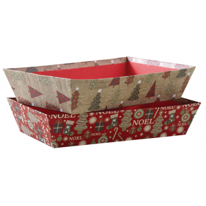 Photo CMA4722 : Cardboard Christmas rectangular baskets