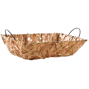 Photo CMA4840 : Natural wood rectangular basket