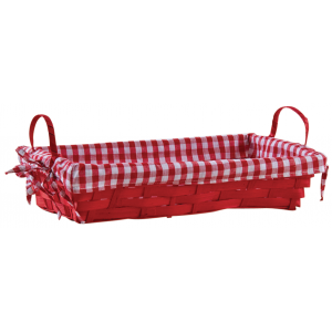 Photo CMA4881C : Stained bamboo rectangular basket