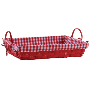 Photo CMA4882C : Stained bamboo rectangular basket