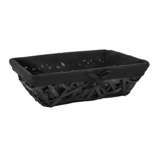 Photo CMA5160C : Black lacquered crazy wood basket