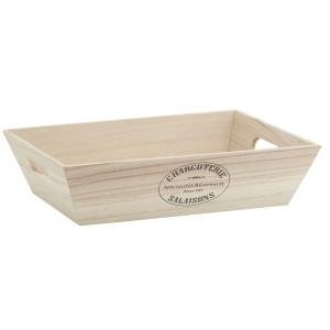 Photo CMA5240 : Pine wood rectagnular basket - 