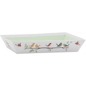 Photo CMA5281 : Cardboard rectangular basket with birds