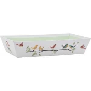 Photo CMA5282 : Cardboard rectangular basket with birds