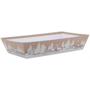 Photo CMA5311 : Cardboard rectangular basket - Deers design