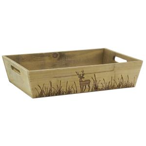 Photo CMA5370 : Pine wod basket - Deers