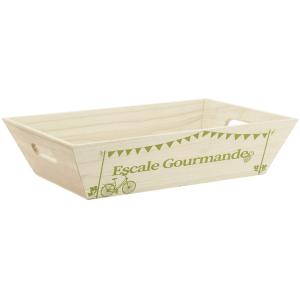 Photo CMA5450 : Rectangular pine wood basket