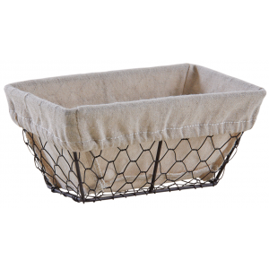 Photo CPA1850J : Rectangular vintage wire basket
