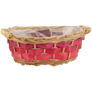 Photo CPR3380P : Wicker and wood basket