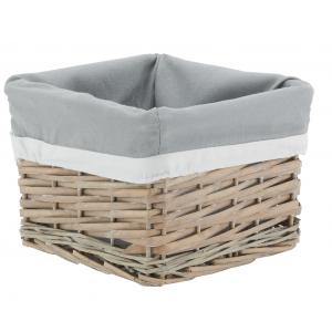 Photo CRA3980C : Grey willow and cotton basket