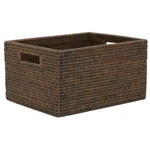 Photo CRA4321 : Antic rattan storage basket