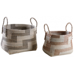 Photo CRA555S : Seagrass and plastic baskets 