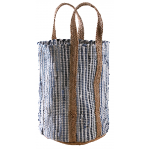 Photo CRA5660 : Bleached and natural jute and cotton bag