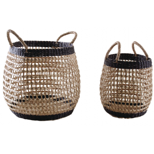 Photo CRA578S : Rush storage baskets