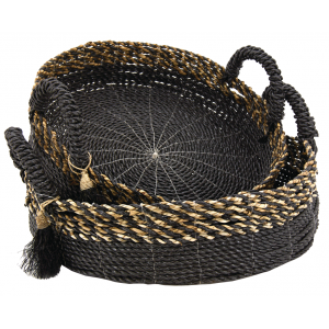 Photo CRA588S : Raffia and seagrass baskets