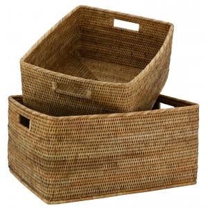 Photo CRA591S : Natural rattan storage basket