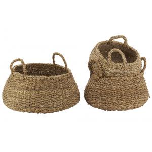Photo CRA603S : Round seagrass baskets 