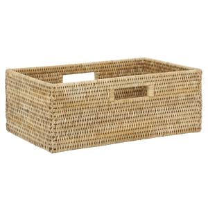 Photo CRA6290 : Natural rectangular shelf rattan basket