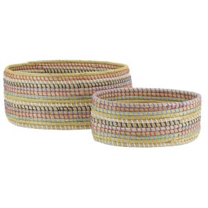 Photo CRA637S : Set of 2 oval seagrass baskets 