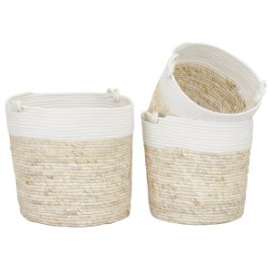 Photo CRA642S : Cotton and corn husk baskets