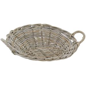 Photo CVN1260 : Grey pullut rattan winnowing basket 