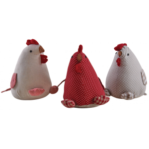 Photo DAN2790 : Hen doorstop in cotton and linen