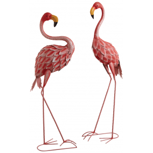 Photo DAN3010 : Lacquered metal pink flamingo