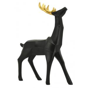 Photo DAN3220 : Black and gold resin deer