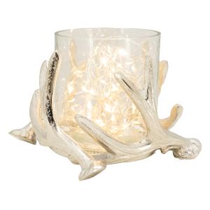 Photo DBO2781V : Aluminium deer candle holder