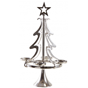 Photo DBO3232 : Sapin porte bougie en aluminium H56