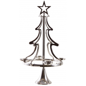 Photo DBO3233 : Sapin porte bougie en aluminium H73