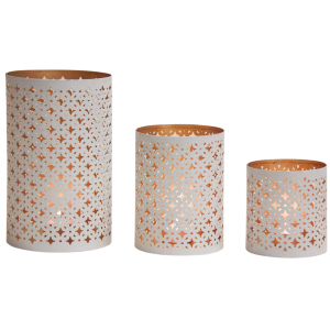Photo DBO328S : Lacquered metal candle holders