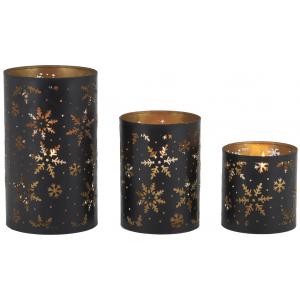 Photo DBO368S : Metal candle holders Snowflakes