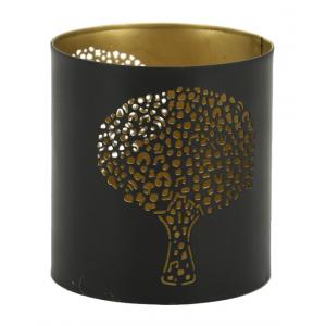 Photo DBO3690 : Lacquered metal candle holder Tree