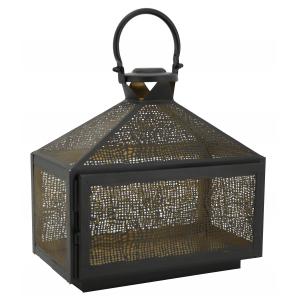 Photo DBO3720 : Lacquered metal lantern 2 candles