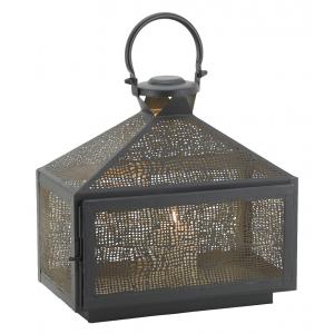 Photo DBO3720 : Lacquered metal lantern 2 candles