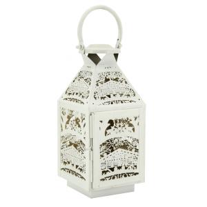 Photo DBO3730 : Lacquered white metal lantern