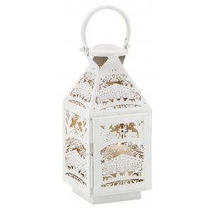 Photo DBO3730 : Lacquered white metal lantern