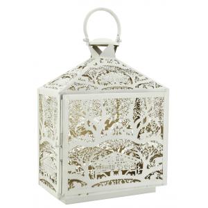 Photo DBO3740 : Rectangular lacquered metal lantern