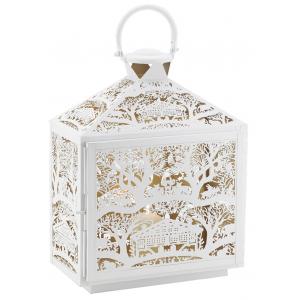 Photo DBO3740 : Rectangular lacquered metal lantern