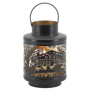 Photo DBO3751 : Round lacquered metal lantern