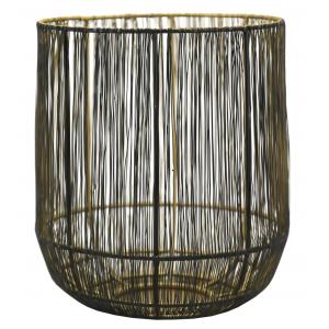 Photo DBO3760 : Gold color metal candle holder