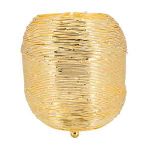 Photo DBO3771 : Gold color metal candle holder